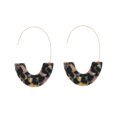 thumbnail image 2 of Qarigey 1 par de aretes de estilo simple con estampado de leopardo en forma de U para niñas adolescentes Ropa, zapatos y accesorios Miscelánea Negro Amarillo Rosa Qarigey AP010170-12, 2 of 6