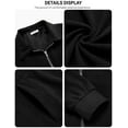 thumbnail image 3 of COOFANDY Men Long Sleeve Corduroy Jacket Lightweight Full Zip Bomber Jacket Collared Vintage Coats, 3 of 5