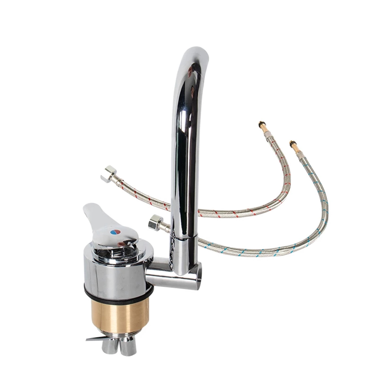 Motorhome Trailer Modification Parts Kitchen Bathroom Hot and Cold Folding Faucet 304 Stainless Steel Faucet RV Camper Accessori ,Effortless Installation
