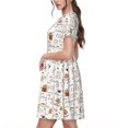 thumbnail image 2 of Vsdgher Robes Midi Maxi Décontractées Café pour Femmes Été 2025 Légères Manches Courtes Col Rond Robe de Plage, 2 of 6