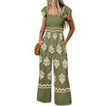 thumbnail image 1 of Mono Happy Sailed Dressy para mujer con cuello cuadrado, color verde, 1 of 6