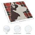 thumbnail image 3 of WYYP Dog Plaid Background Polyester Party Dinner Decoration Washable Napkins Home Decor 6 PCS, 3 of 7