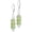A06_Fluorite, variant on Natural Stone Dish Bead Drop Earrings, Silver Real Quartz Crystal Gemstone Dangle, Style I3043