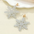 thumbnail image 4 of Christmas Snowflake Earrings Acrylic Snowflake Dangle Earrings for Women Christmas Winter Stud Jewelry Festival Party Gifts, 4 of 7