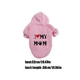 thumbnail image 3 of Dog Clothes, "I Love My Mom" Fleece Hoodie for Dogs, Warm Pet Sweater for Small, Medium, Large Breeds, 2XL, 3 of 6
