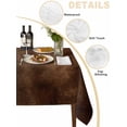 thumbnail image 2 of Retro Wooden Board Table Cloth, Waterproof Tablecloth for Rectangle Tables, Western Country Farmhouse Brown Wood Reusable Washable Fabric Table Cover for Restaurant Kitchen Dining Tables 60"x84", 2 of 9