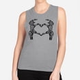 thumbnail image 2 of Skeleton Heart Hands Women's Muscle Tank Medium Heather Grey, 2 of 5
