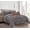 Grey, variant on 10-Pieces Cindyrealla Multiruffle Comforter Set, Includes Bed Sheet Set with Double Sided Smart Storage Pockets, King/Cal King, Grey