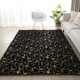 thumbnail image 1 of Alfombra de pelo de conejo de imitación simple con patrón de mármol para sala de estar, mesa de café, alfombra gruesa para dormitorio, alfombra absorbente antideslizante con pelo de conejo, 1 of 6