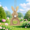 thumbnail image 5 of Easter Wooden Rabbit Heart Charm Festive Hanging Ornament for Home Spring Decoration Easter Decoration, 5 of 5