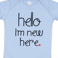 thumbnail image 4 of Inktastic Hello, I'm New Here. Boys or Girls Baby Bodysuit, 4 of 5