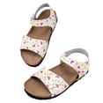 thumbnail image 3 of KPOPLK Kids Cork Footbed Sandals – Boys Girls Toddler Adjustable Double Buckle Slides with Back Strap, Lightweight Summer Casual Shoes Size 13,White, 3 of 8
