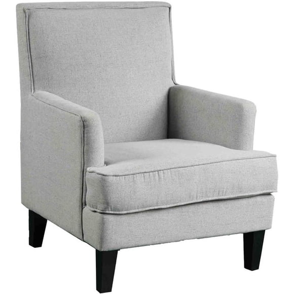 Best Master Furniture Saladin 30" Transitional Fabric Arm Chair in Light Gray