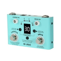 M-VAVE Guitar Effect Pedal Lost Tempo Drum and Looper High Tuner with Adjustable Speed 30 Drums 4 Loops