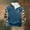 Blue(New), variant on Men's Casual Retro Ethnic Print Fleece Stand-up Collar Quarter Zip Warm Pullover Sweatshirts with Pocket