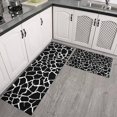 thumbnail image 2 of Black and White Giraffe Pattern Kitchen Rugs Sets Of 2,Anti Fatigue Kitchen Mat Rugs Non Slip Washable,Decorative Kitchen Floor Mats for Kitchen,Sink,Laundry,17"x30"+17"x47", 2 of 7