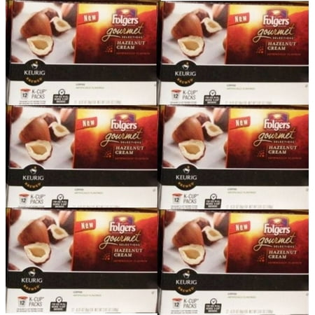 Folgers Hazelnut Cream K Cups, 3.81 OZ (Pack of 6)