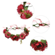 thumbnail image 3 of Corona floral Boho Flor Diadema Corona para el cabello Tocado floral Halo con cinta Festival de fiesta de boda Zhivalor CPB-DE-LYY976-1, 3 of 5