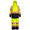 Yellow/Black, variant on Hi-Vis Safety Rain Set, Two-Tone Parka Jacket and Pants (Yellow/Black, 3XL)