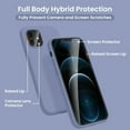 thumbnail image 4 of [5 in 1] Designed for iPhone 12 Case, for iPhone 12 Pro Case, with 2 Screen Protectors + 2 Camera Lens Protectors, Shockproof Silicone Case with Microfiber Lining, Lavender Gray, 4 of 11