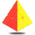 thumbnail image 1 of Cubo piramidal Cubo de velocidad sin pegatinas 3x3x3 Cubo Pyraminx Triángulo Cubo mágico Rompecabezas oso de fresa Juguete, 1 of 6