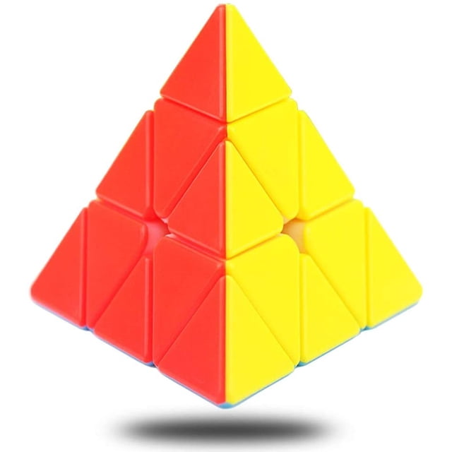 Cubo piramidal Cubo de velocidad sin pegatinas 3x3x3 Cubo Pyraminx Triángulo Cubo mágico Rompecabezas oso de fresa Juguete