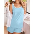 thumbnail image 3 of Avidlove Womens Pajamas Sets Soft Tank Top and Shorts Set Sleeveless Racerback Cami Sleepwear 2 Piece Summer Nightwear, 3 of 4
