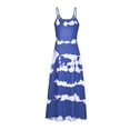 thumbnail image 5 of Viikei Sleeveless Dress Summer Dresses for Women Plus Size Dresses Clearance Round Neck Sleeveless Gradient Tie-Dye Striped Casual Bohemian Maxi Dress, 5 of 8