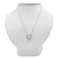 thumbnail image 3 of Amanda Rose Collection Diamond Horseshoe Necklace for Women in Sterling silver - 18 inches long- 1/10ct Total Weight, 3 of 3