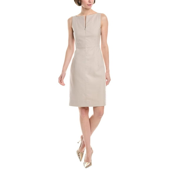 Akris womens Sheath Dress, 6, Beige
