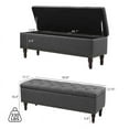 thumbnail image 3 of Dycanpo 50.8" Linen Storage Ottoman Bench Storage Chest for Bedroom,Entryway - Dark Gray, 3 of 11