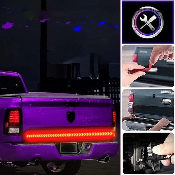 Lámparas LED de cola para camión, luces de frenoFishbone, 12V/24V universal, iluminación decorativa, para vehículos, luces de giro, luces de freno funcionales, adaptador universal, resistente al