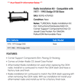 thumbnail image 2 of Radio Installation Kit - Compatible with 1977 - 1993 Dodge D150 Base 1978 1979 1980 1981 1982 1983 1984 1985 1986 1987 1988 1989 1990 1991 1992, 2 of 2