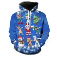 thumbnail image 3 of Sudadera con capucha y estampado 3D de Papá Noel y muñeco de nieve, novedad en sudaderas con capucha y gráfico navideño de Feliz Navidad, sudaderas con capucha unisex de invierno, 3 of 5