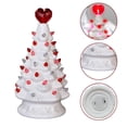 thumbnail image 6 of LSLJS Glowing Red Heart Tree Ornaments, Valentines Gifts 6.3" Ceramic White Tree with Colorful LED Light Bulbs, Battery Operated Light Up Love Heart Tree Figurine Table Decor Gifts for Her, 6 of 8