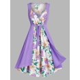 thumbnail image 1 of Vestido Talla Extra Superpuesto Estampado Floral Sobrepuesto Rosegal Vestidos casuales de talla grande, 1 of 5