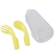 thumbnail image 2 of Visland Baby Utensils Spoon Fork Set with Travel Safe Case Toddler Babies Children Feeding Training Spoon Easy Grip Self Feeding Learning Spoon, 2 of 8