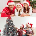 thumbnail image 4 of Kearding Sombrero de Papá Noel de terciopelo para Navidad, ropa de invierno suave y cómoda, sombreros de Papá Noel no tejidos Kits de decoración para fiestas Blanco Cálido Infantil, 4 of 6