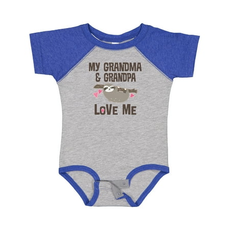

Inktastic Grandma and Grandpa Love Me Sloth Girls Baby Bodysuit