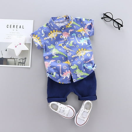 

THE WILD Casual Pretty Baby Jungen Kurzarm Hemd Kurze Hosen Set Gentleman Suit T-Shirt Shorts Outfit