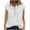 White, variant on JSheng Womens Casual Shirts Women's V-neck Button Short Sleeved Shirt New Solid Color Cotton And Linen Tops