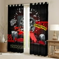 thumbnail image 2 of Erosebridal Red Car Curtains for Living Room,Extreme Sport Blackout Curtains Set of 2 (38x45),Geometric Buffalo Curtains and Drapes (38x45),Automobile Room Decor, 2 of 6