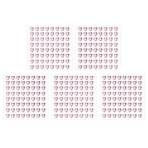 Heart Stickers, Self Adhesive Acrylic Heart Rhinestones Jewel Stickers for Crafting Pink 5 Sheet