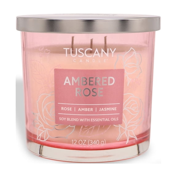 Ambered Rose: Jasmine Scented Jar Candle (12 oz) — Painters' Palette Collection