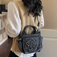 thumbnail image 5 of Hfppkn Star Print Denim Crossbody Handbag Y2K Multi-Pocket Casual Shoulder Purse for Daily Use 23x10x18cm Black, 5 of 7