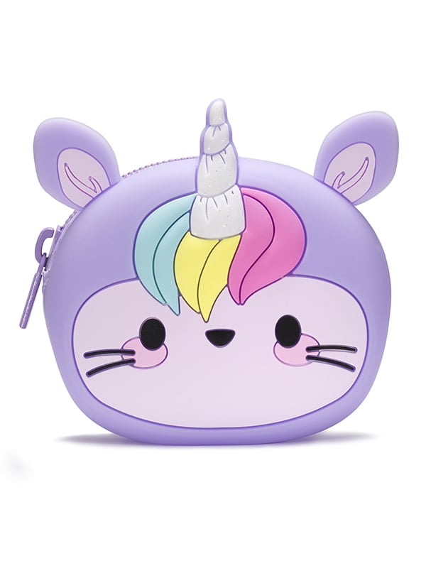 Claire s Brandclub Claire s Girls Purple Unicorn Jelly Coin Purse with Zipper Silicone 4 W