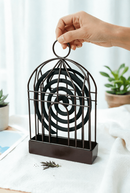 Metal Spiral Mosquito Coil Holder Hanging Incense Burner Rack