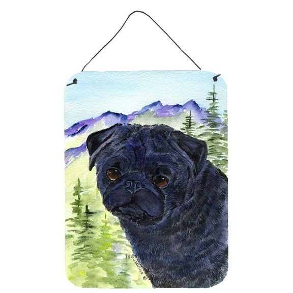 Carolines Treasures SS8420DS1216 Pug Aluminium Metal Wall or Door Hanging Prints, 16" x 12", Multicolor