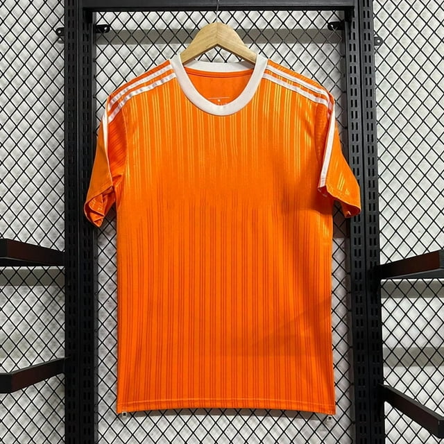 Publicité Saison 25-26 Orange Été Classique Maillot de Football Haut à Manches Courtes-TTG