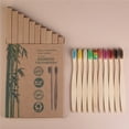 Adult disposable 10 pack 4 toothbrush hotel bamboo charcoal bristle